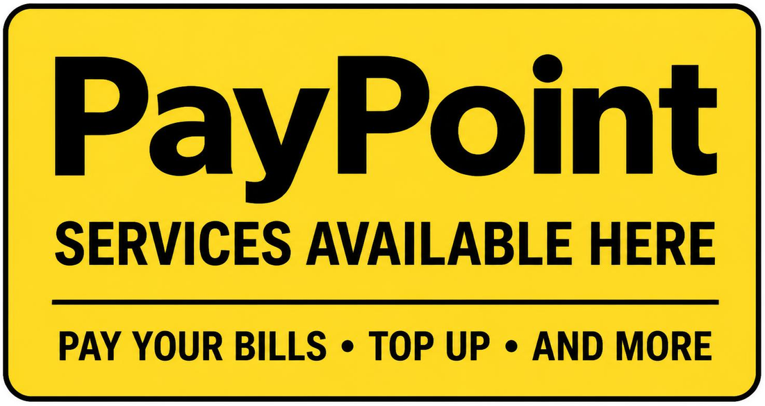PayPoint — services available here: pay your bills, top up and more
